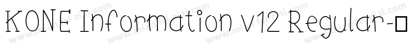 KONE Information v12 Regular字体转换